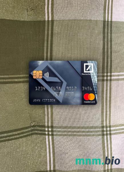 Germany Deutsche bank wygląd zdjęcia mastercard skan PSD + zdjęcie